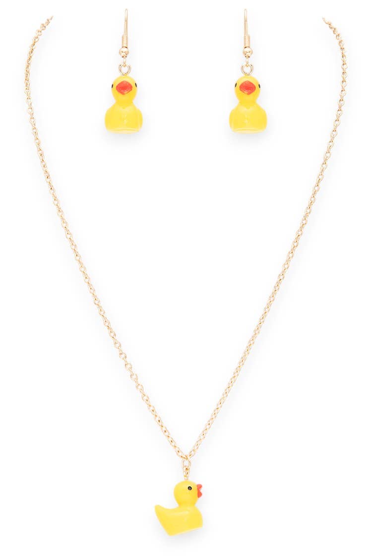 Iconic Duckling Pendant Necklace Set