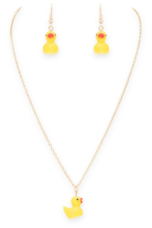 Iconic Duckling Pendant Necklace Set