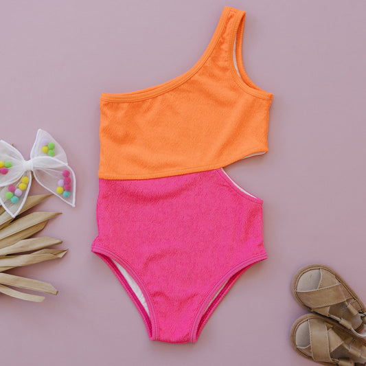 Orange Cut Out One Piece