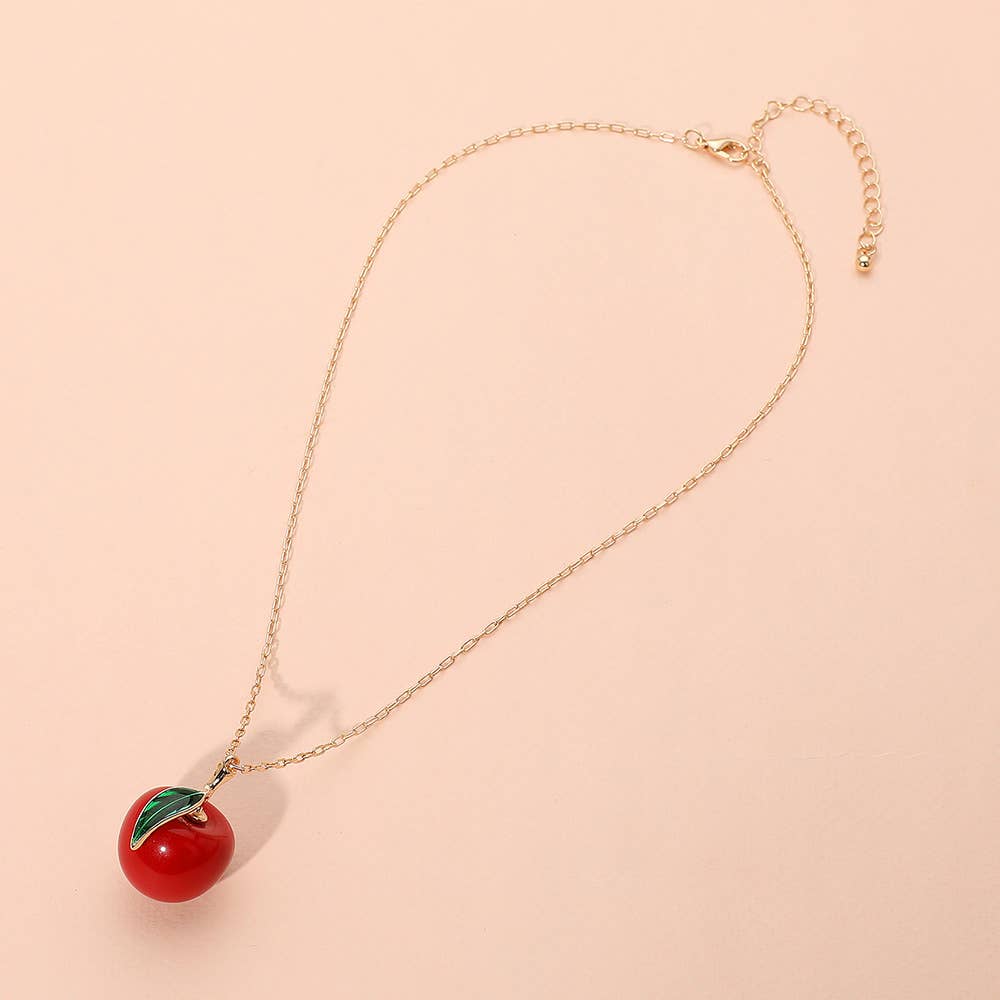 Apple Pendant Necklace