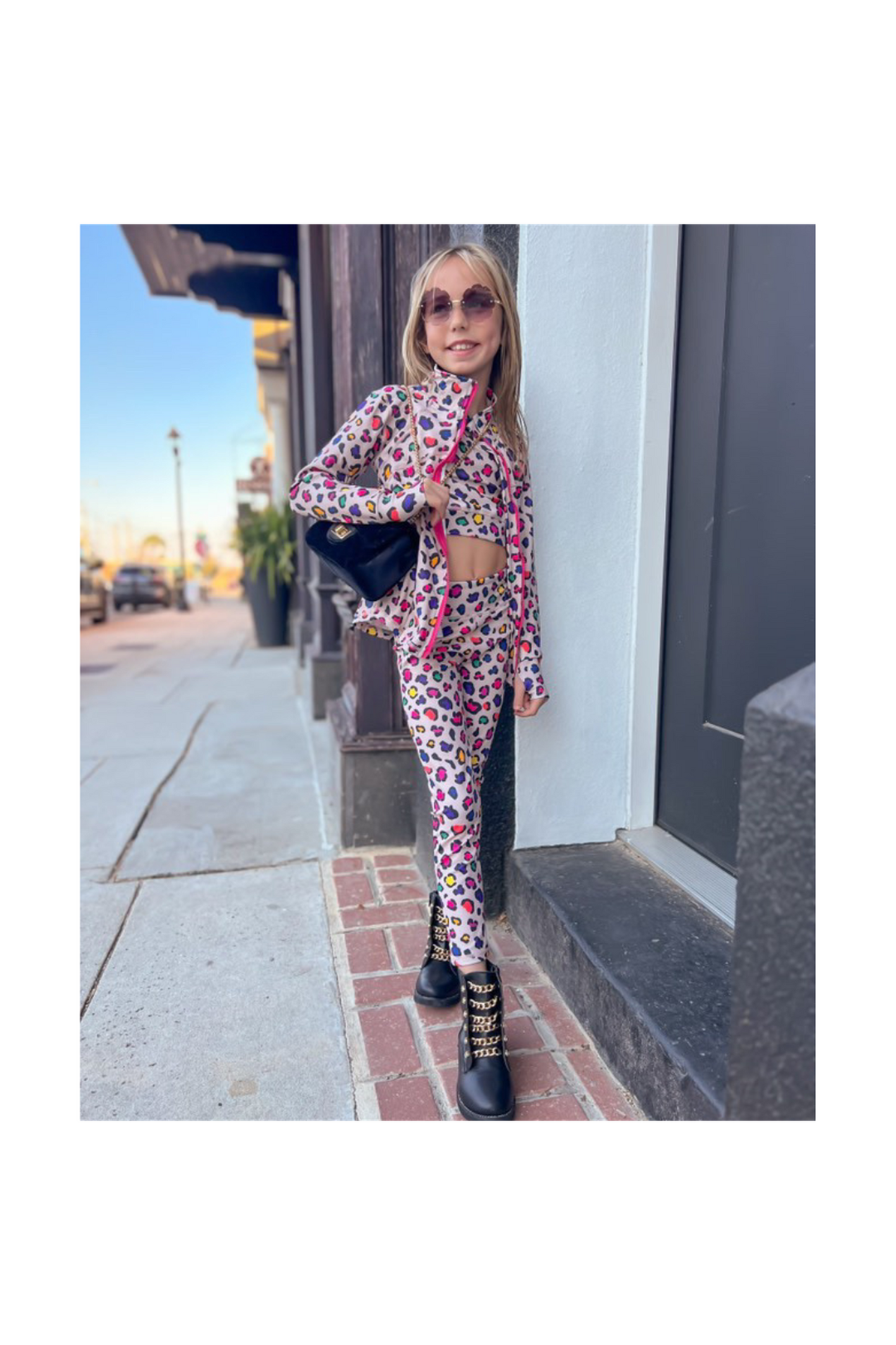 Leopard Athletic Top and Legging Set