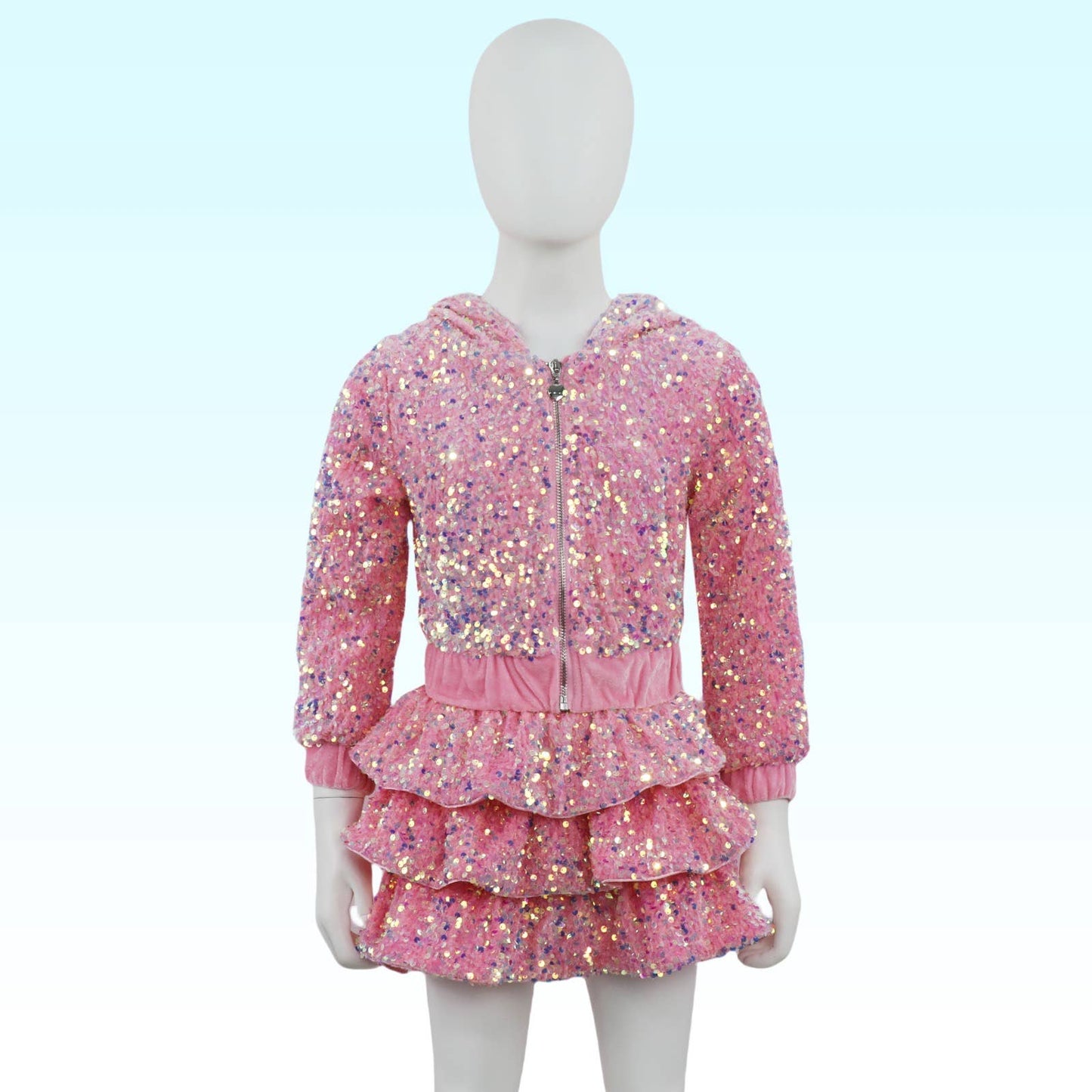Pink Sequin Two Piece Set 