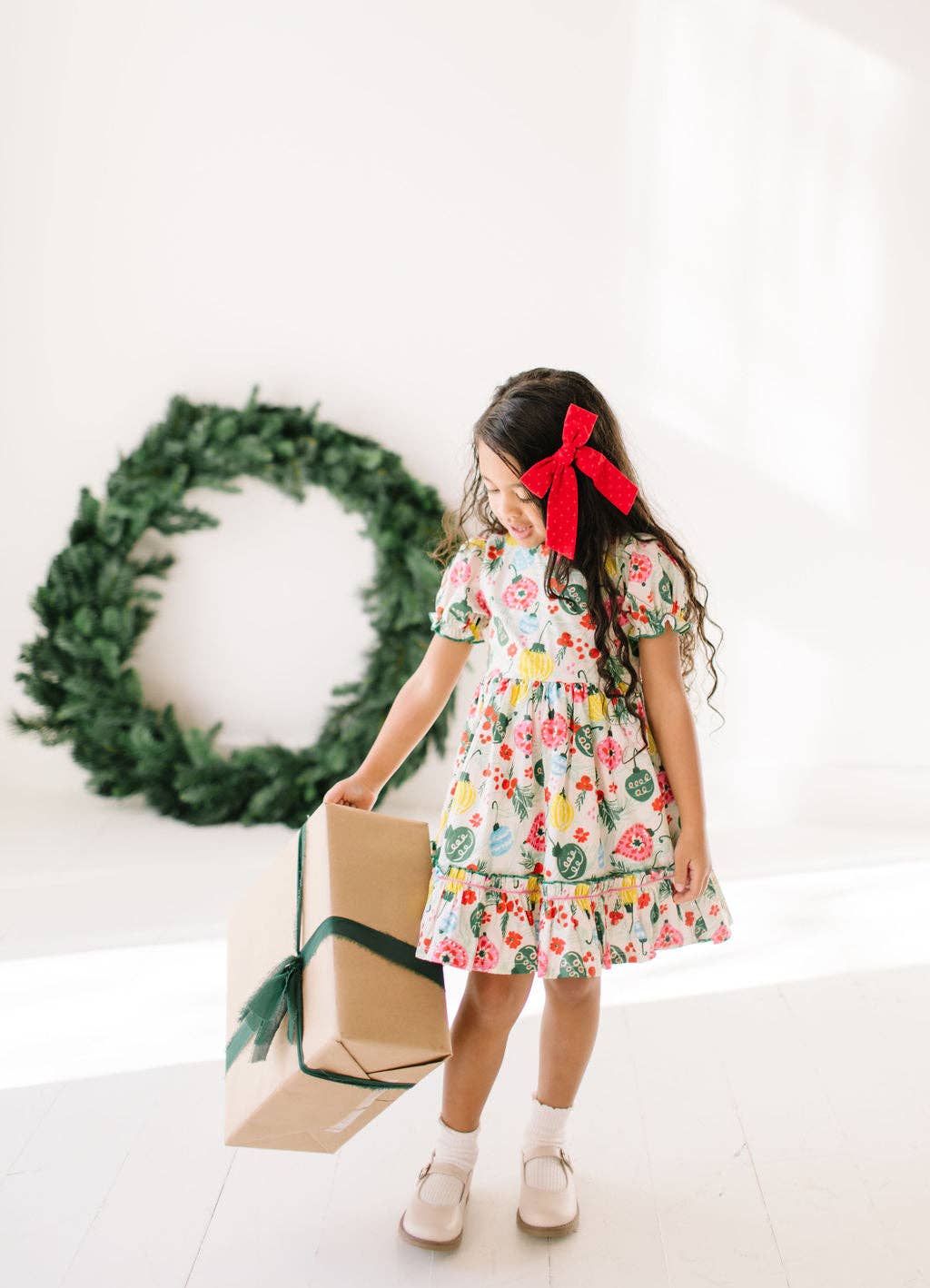 Vintage Ornament Poplin Dress