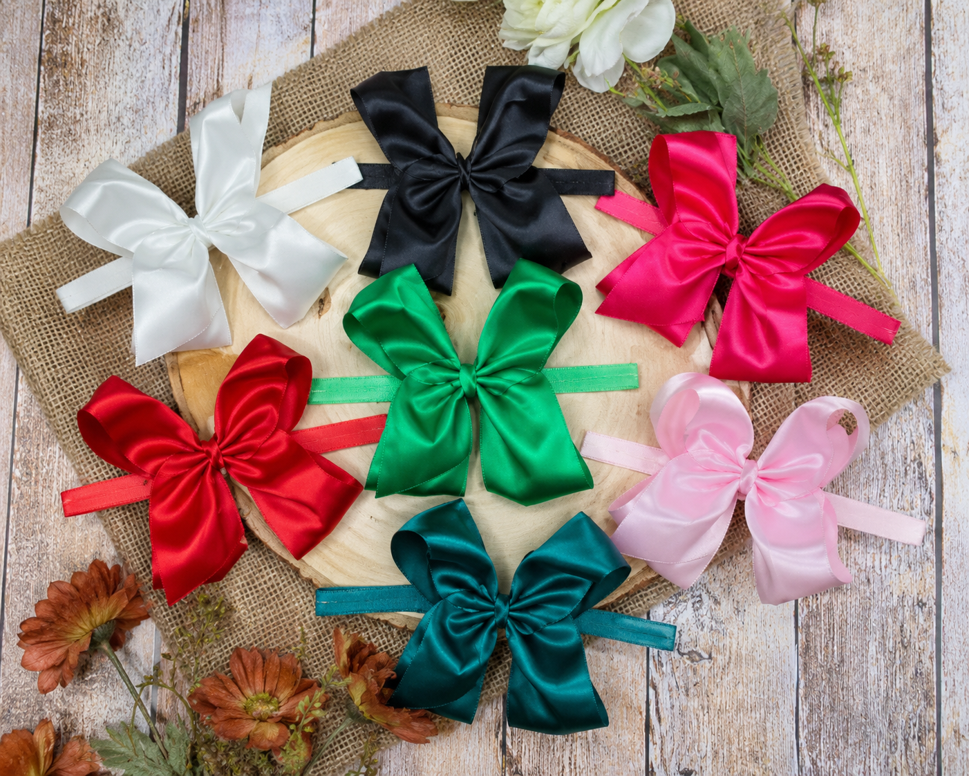 Classic Satin Hair Bows- 4.5"