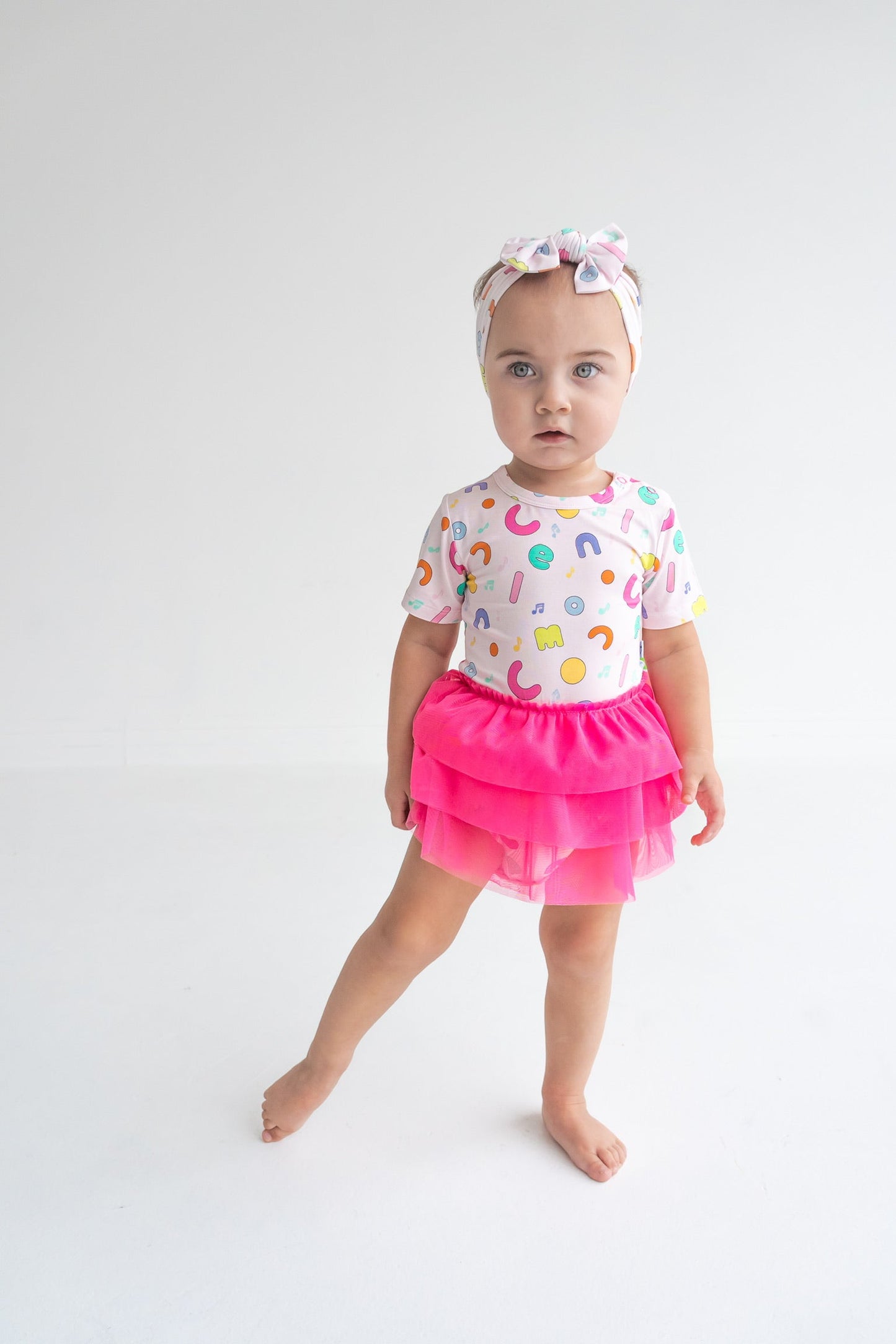 Dream Big Little Co x CoComelon ALPHABET DREAM TUTU SHORT SLEEVE BODYSUIT DRESS
