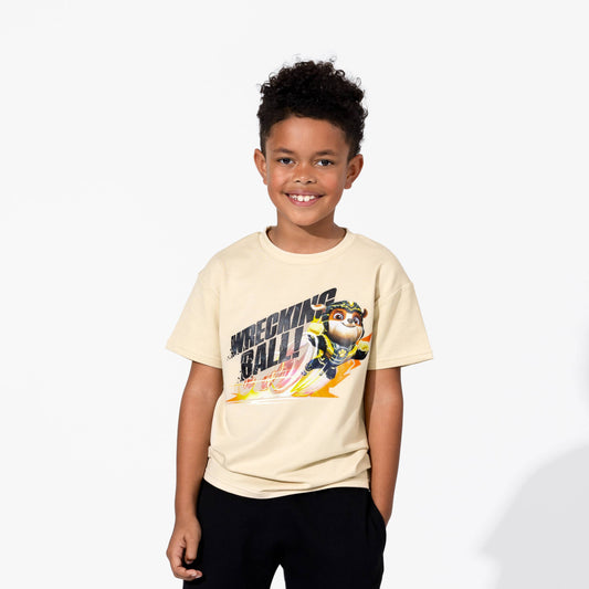 PAW Patrol Mighty Movie Rubble Oat Bamboo Kids T-Shirt