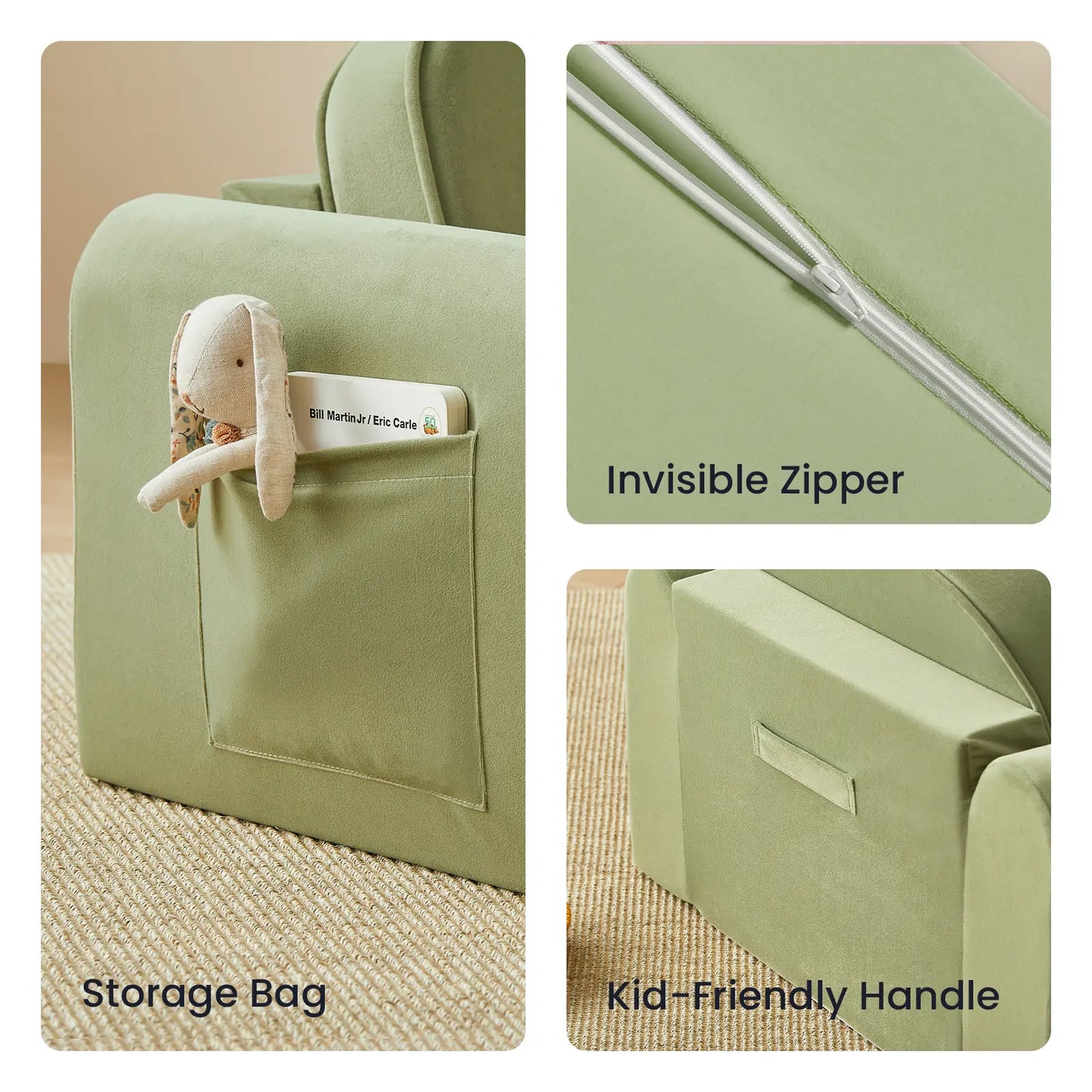 Tiny Land® GentleSnug Kid Chair - Sage