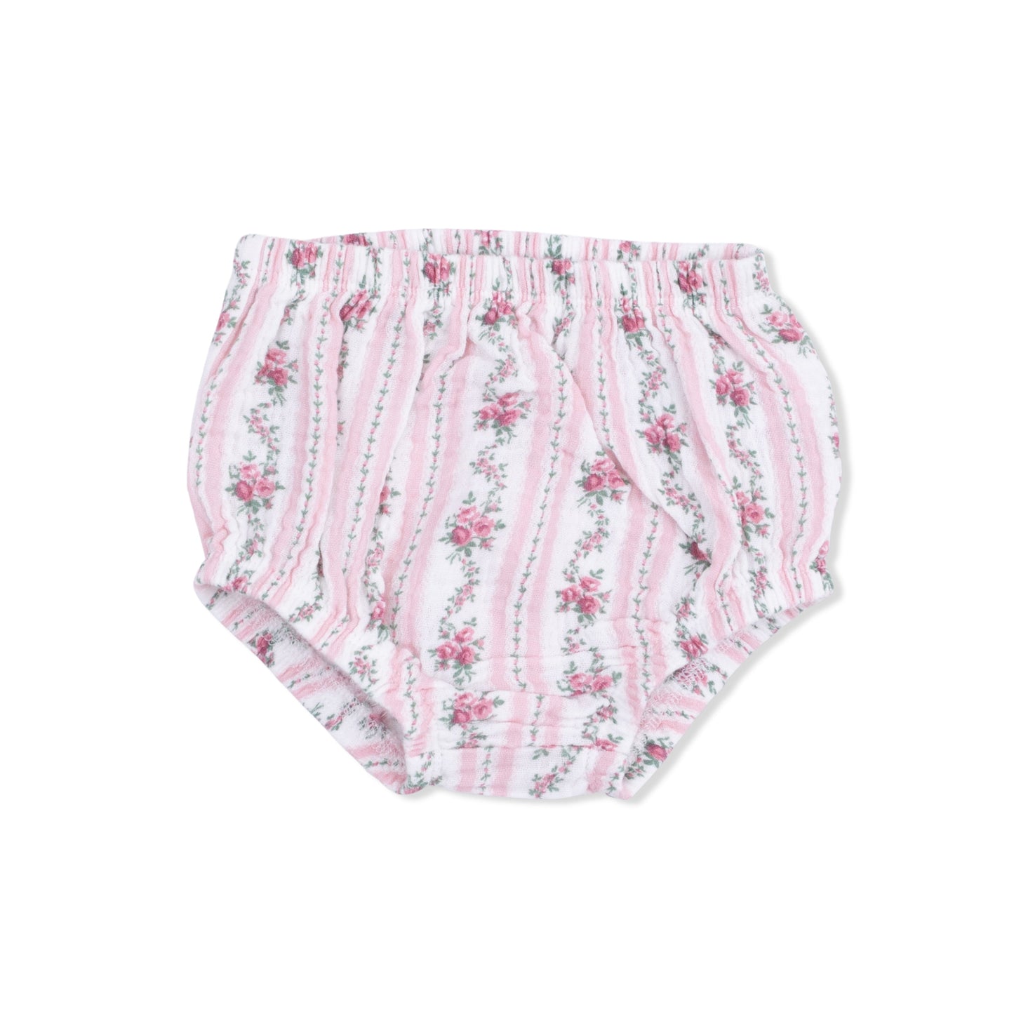 Winding Roses Stripe - Smocked Ruffle Sundress & Bloomer