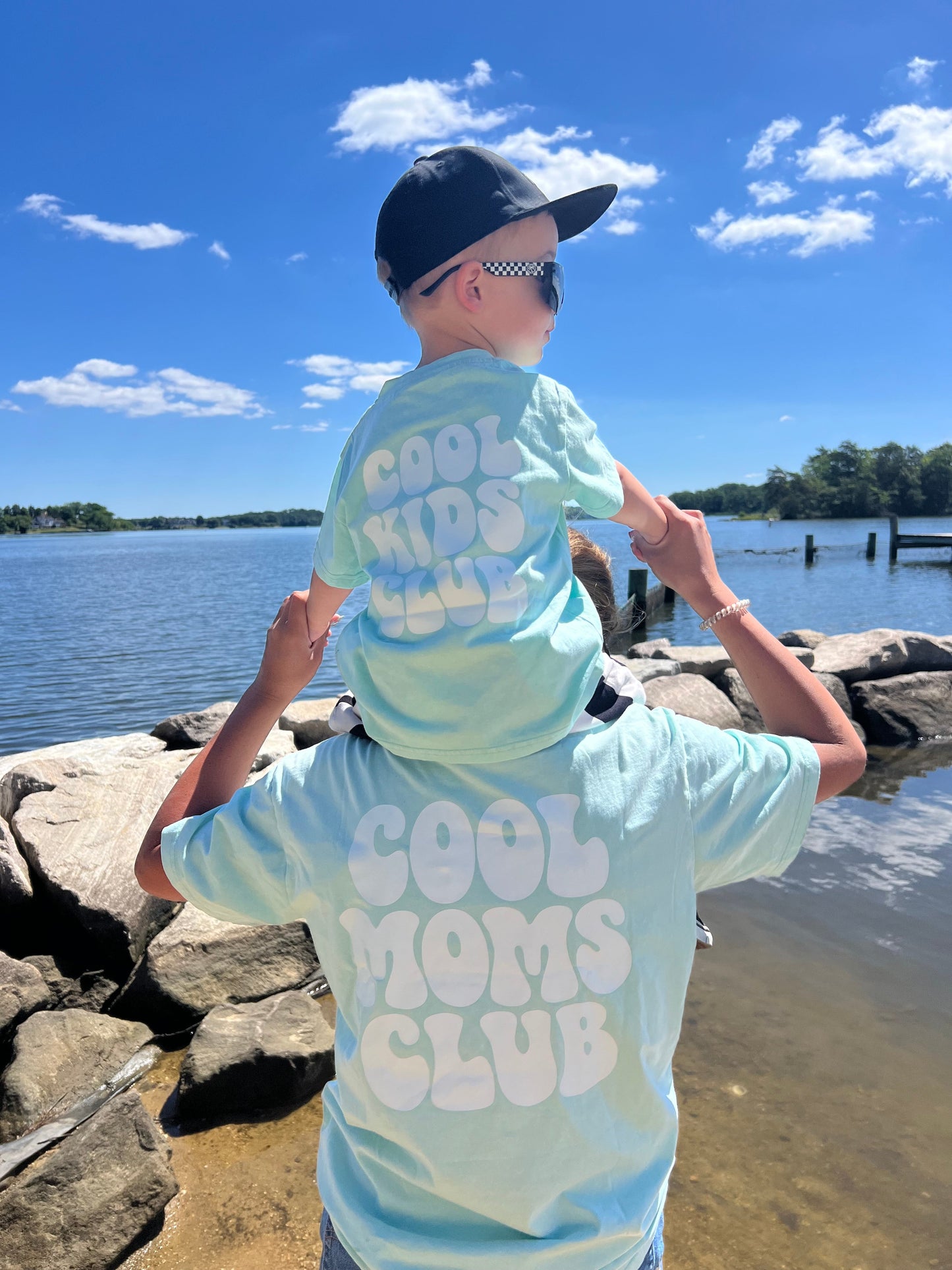 COOL MOMS CLUB • MINT ACID WASH TEE