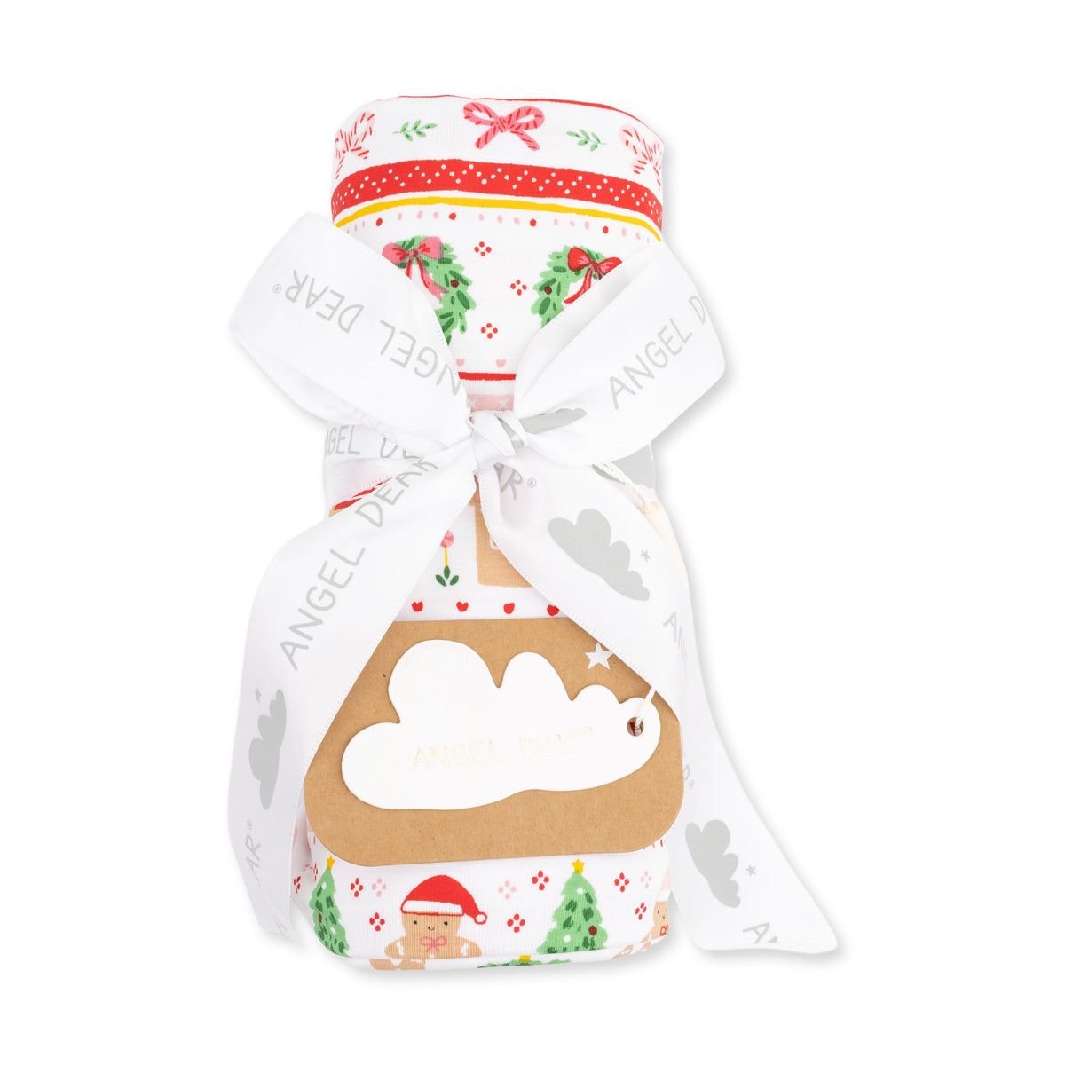Gingerbread Fair Isle Pink - Bamboo - Swaddle Blanket