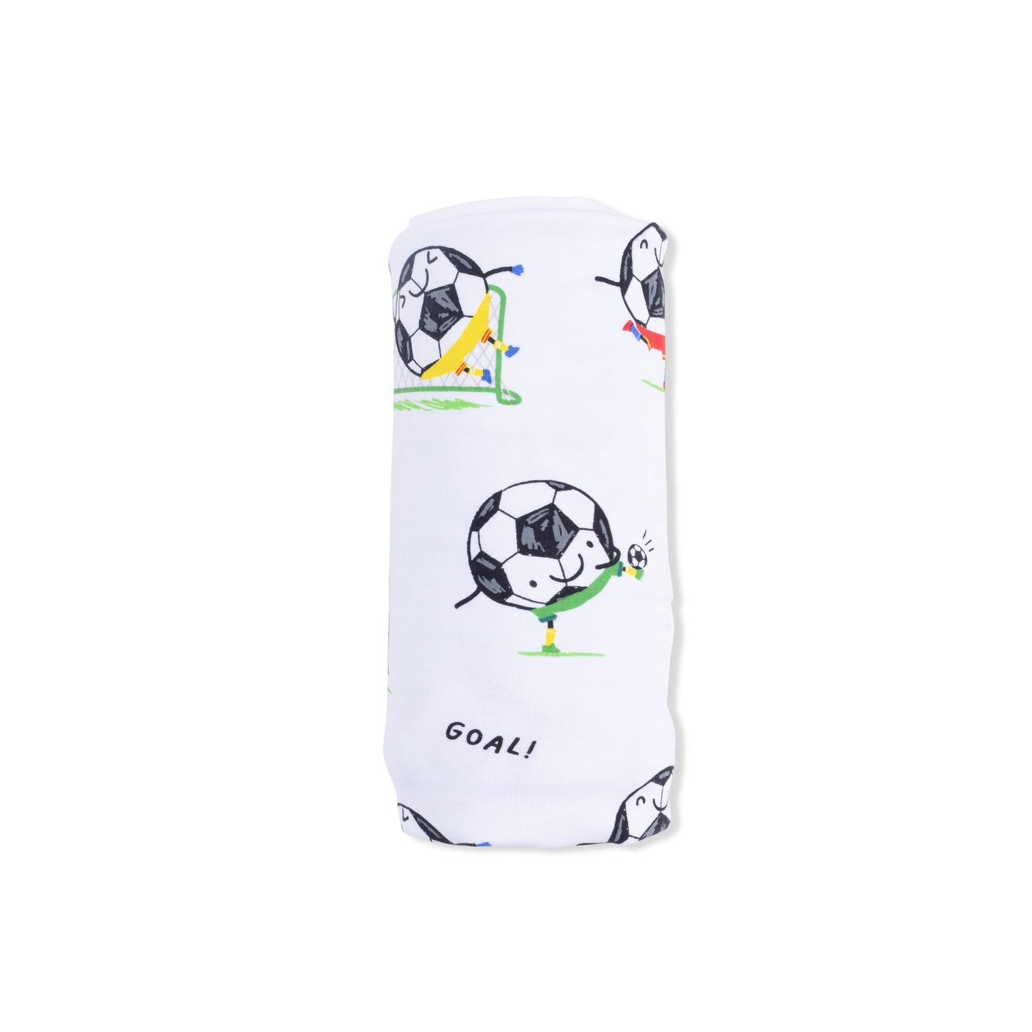 Soccer Balls Playing Soccer Blue  - Swaddle Blanket