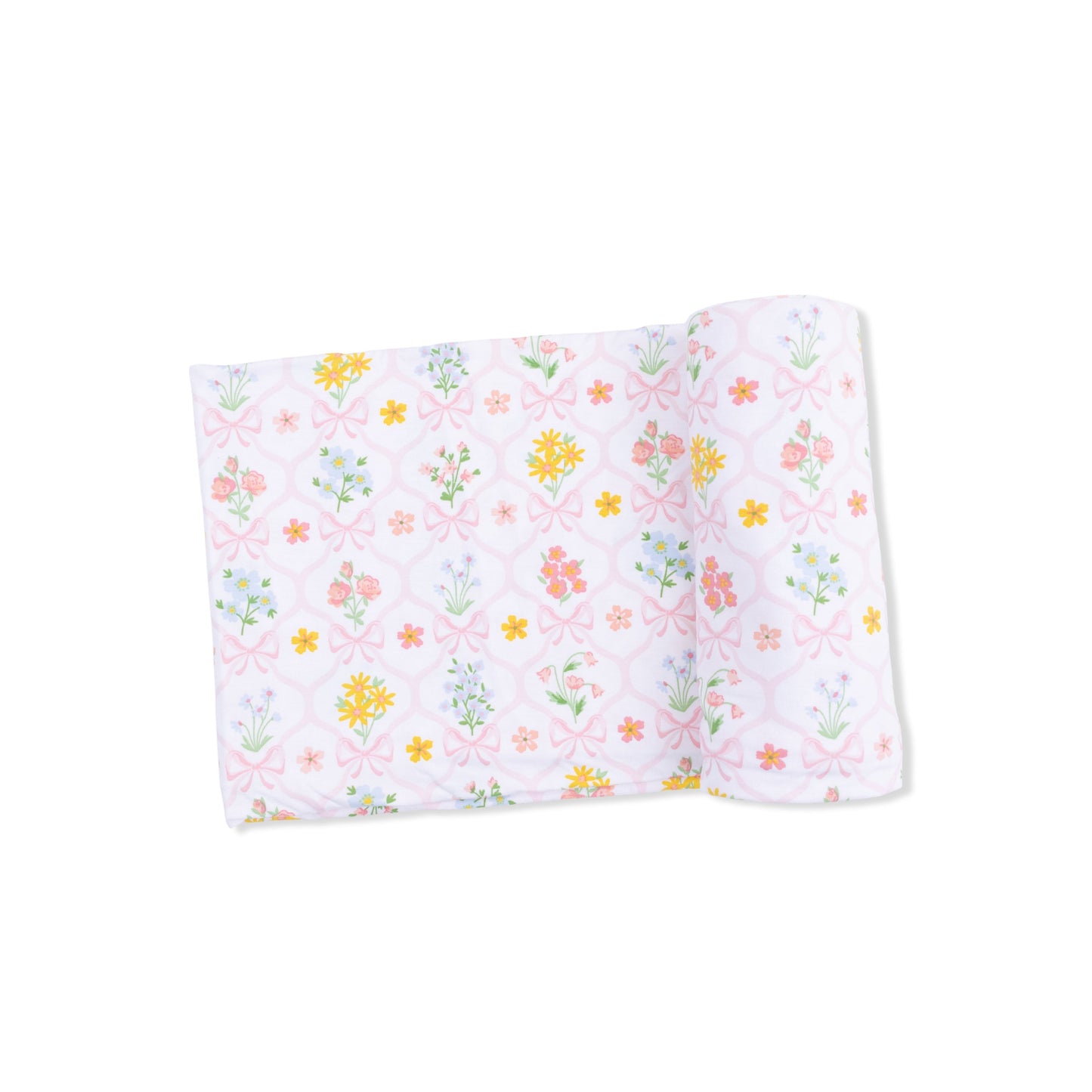 Spring Blooms Bow Trellis - Swaddle Blanket