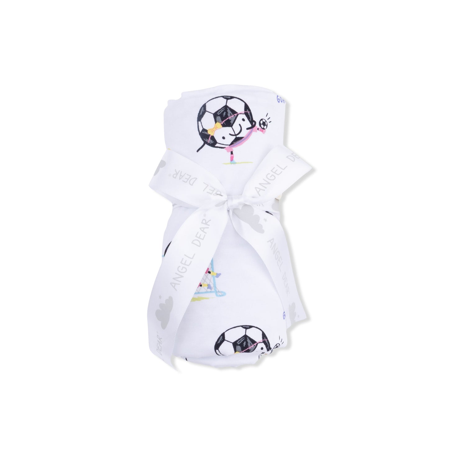 Soccer Balls Playing Soccer Pink - Swaddle Blanket