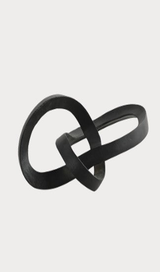 Abstract  Interlinked Sculpture | Black Modern Art Décor