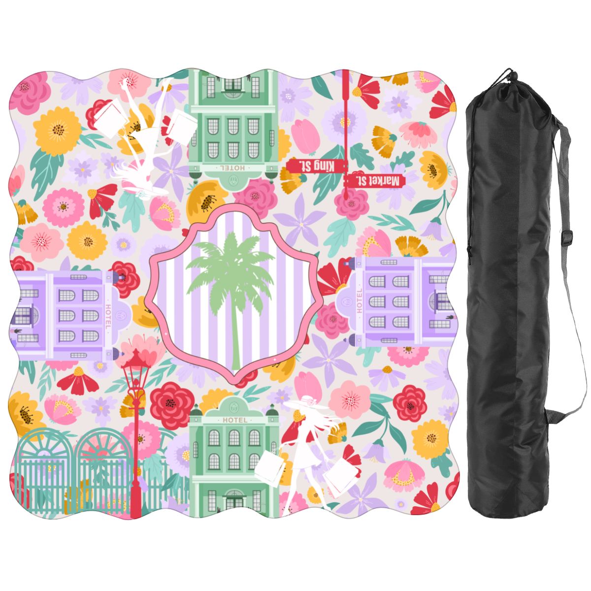 Charleston South Carolina Mahjong Whimsical Scalloped Mahjong Mat