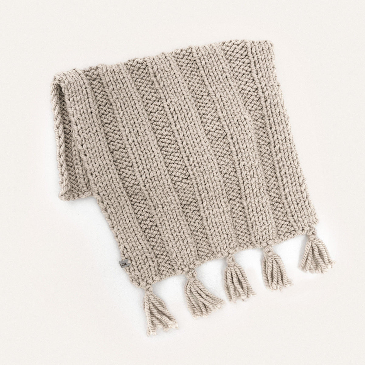 Boho Hand-Knitted Baby Blanket