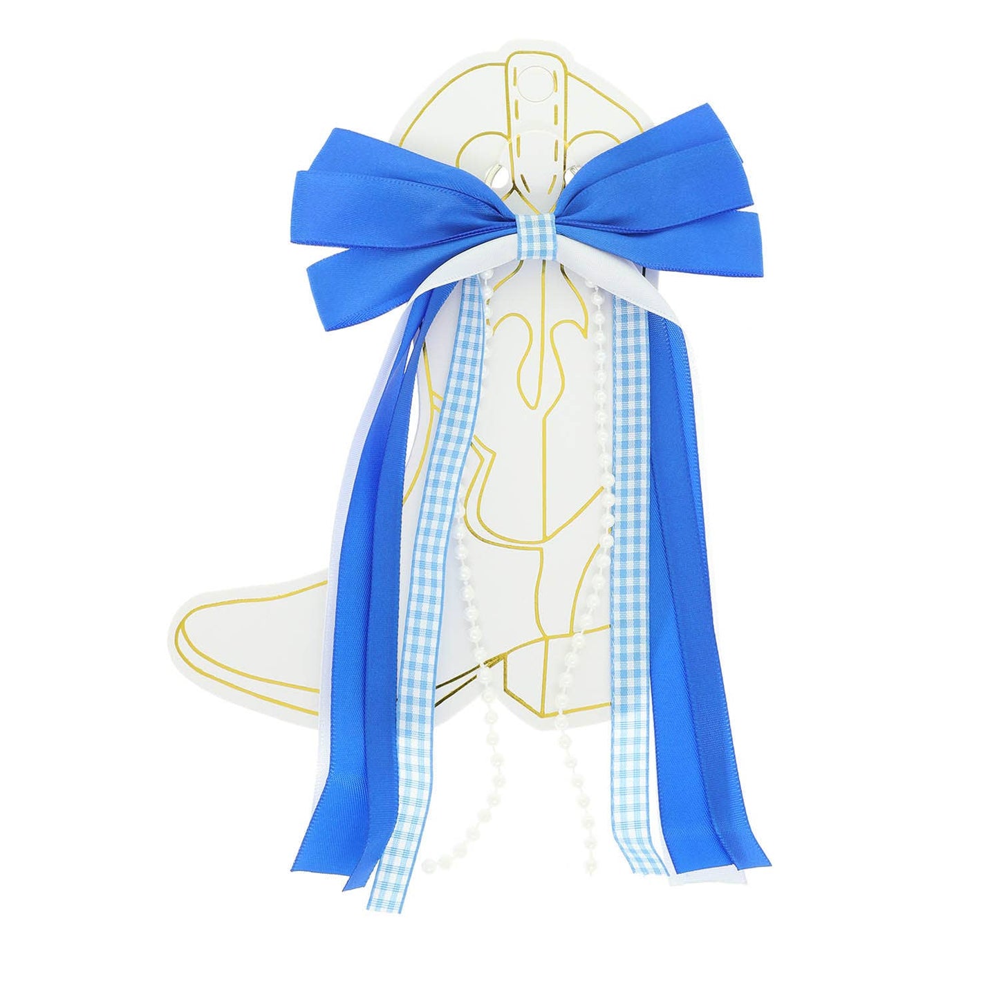 Gameday Bow Ribbon Cowboy Boot Charm