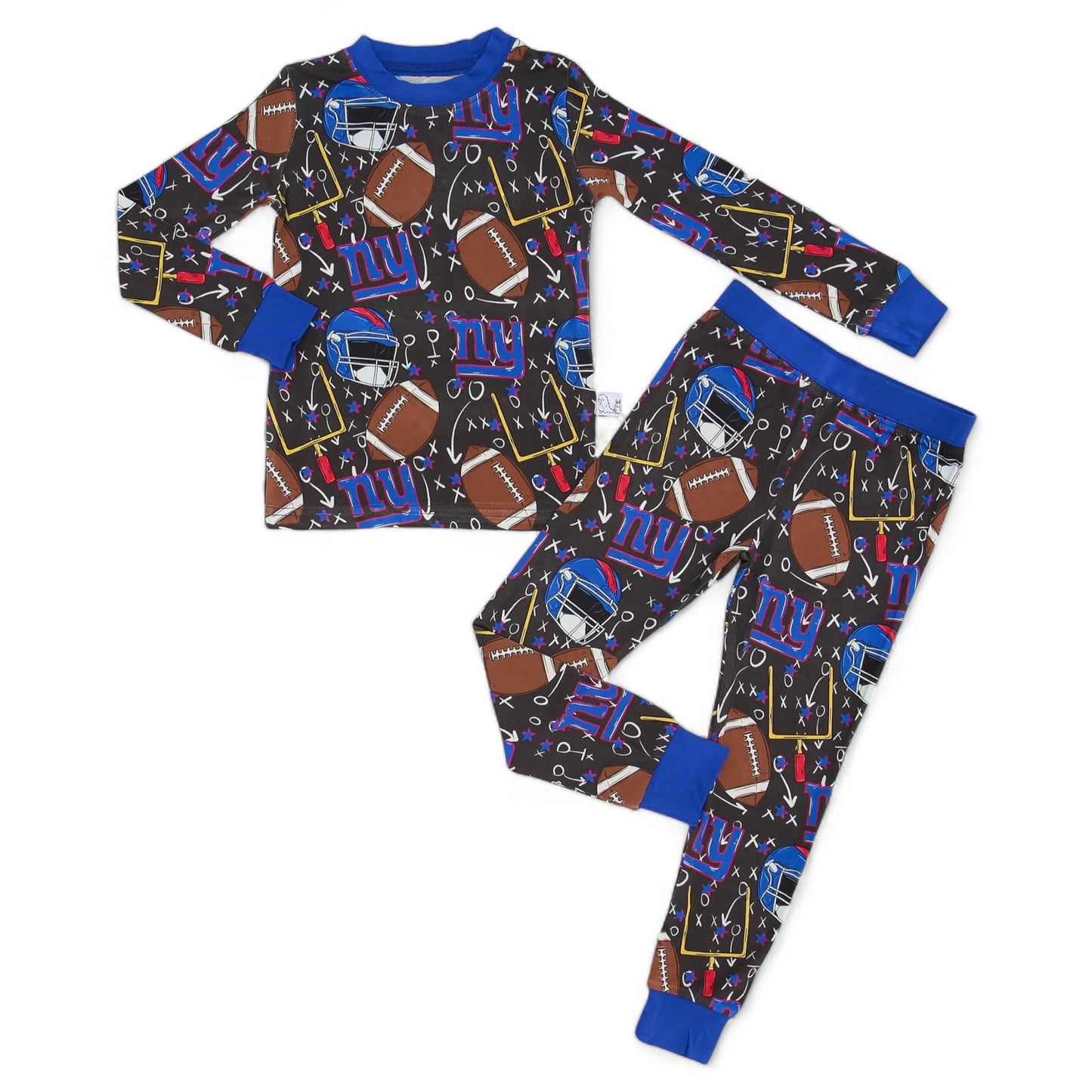 White, Red and Dark Blue football 2p Long Sleeve Set