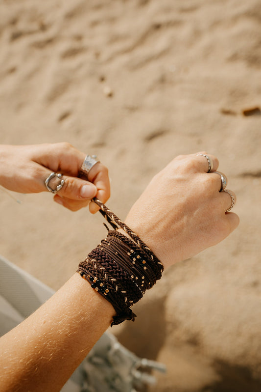 Mocha Hair Tie Bracelets