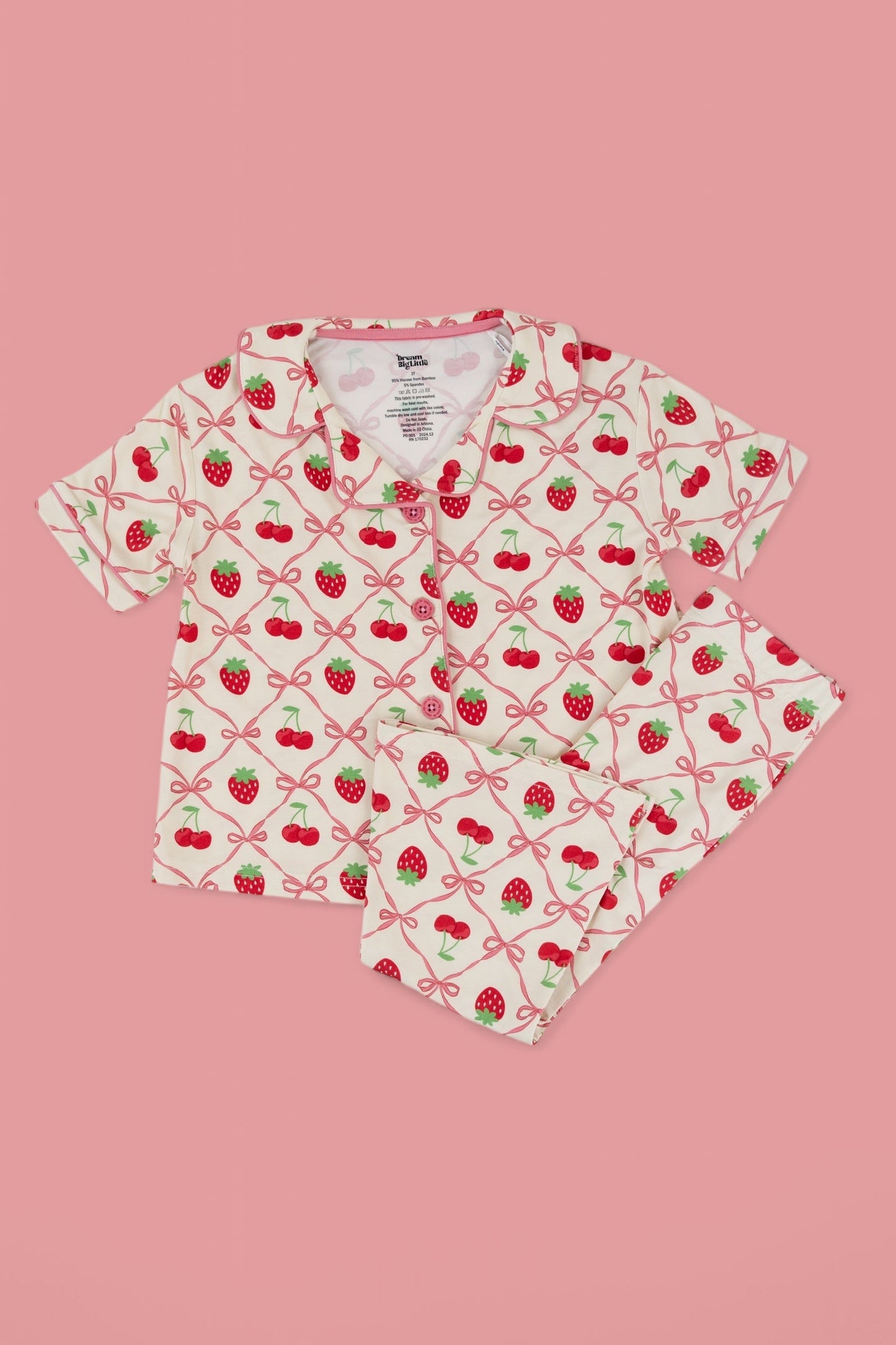 CHERRY BOW BERRY DREAM GIRL'S FLARE SET