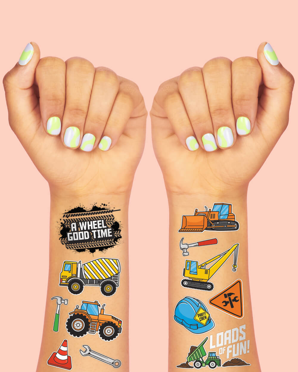 Construction Tats - 52 temporary tattoos