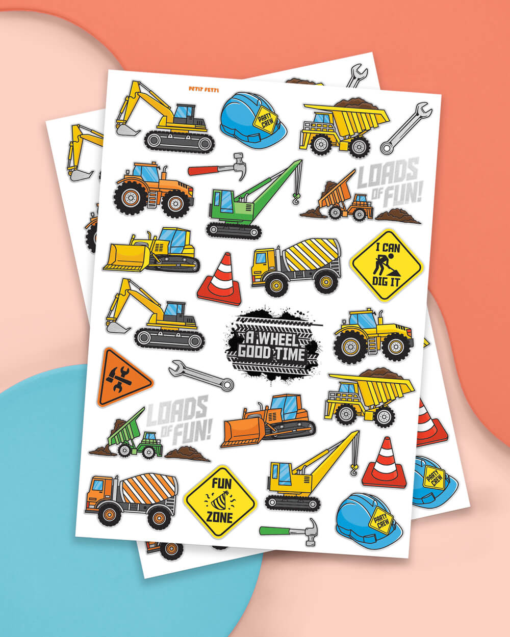 Construction Tats - 52 temporary tattoos