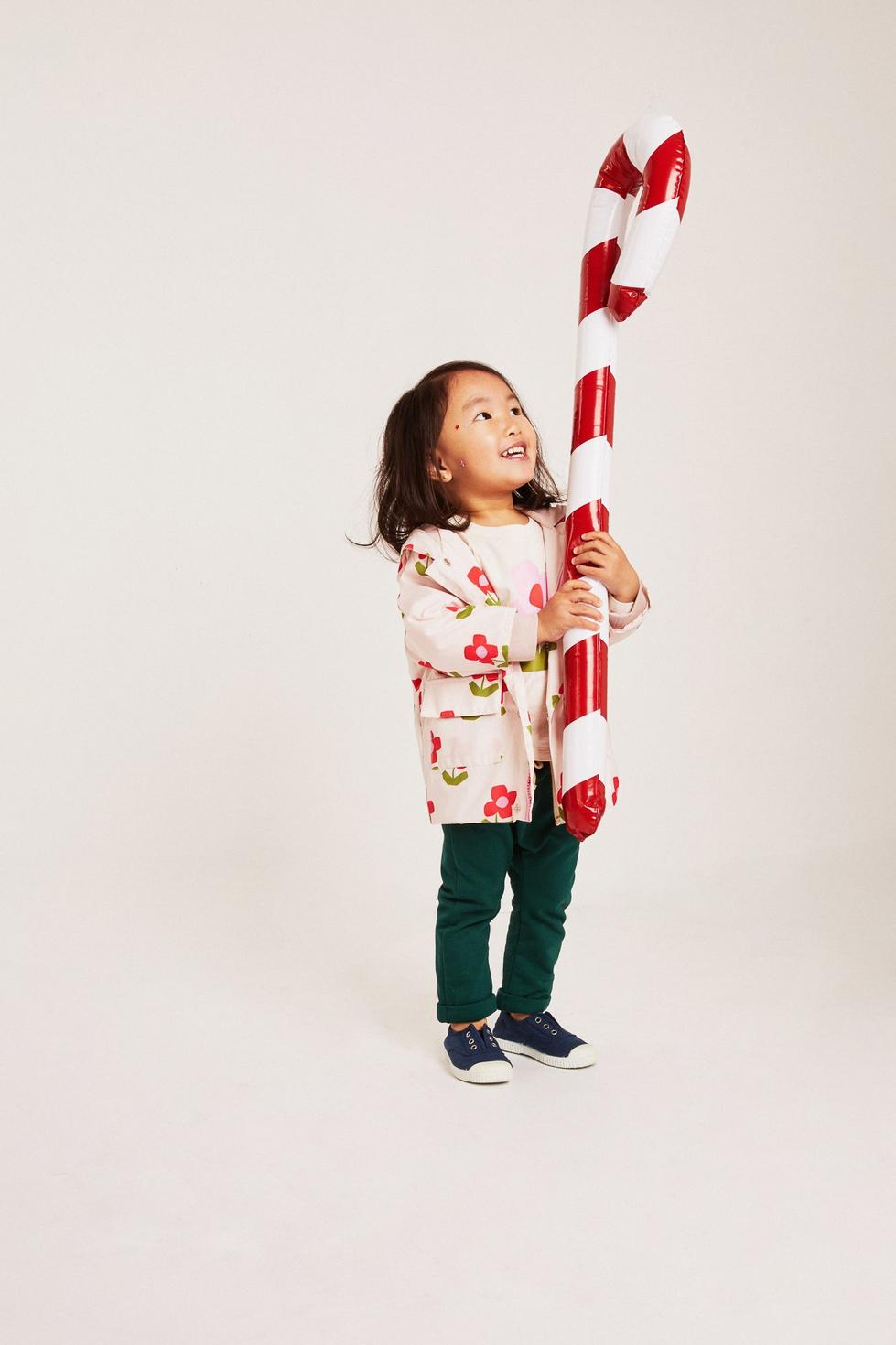 Recycled Fabric Flower Baby Raincoat - Pink Petal Floral