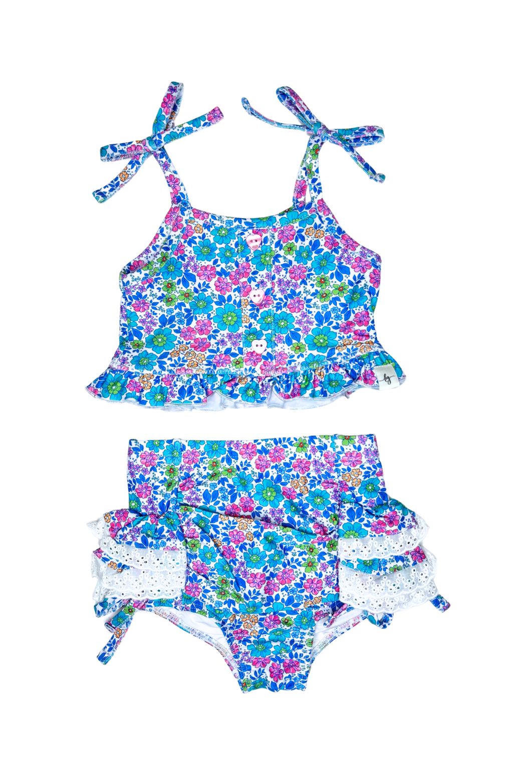 Retro Floral High Waisted Bikini