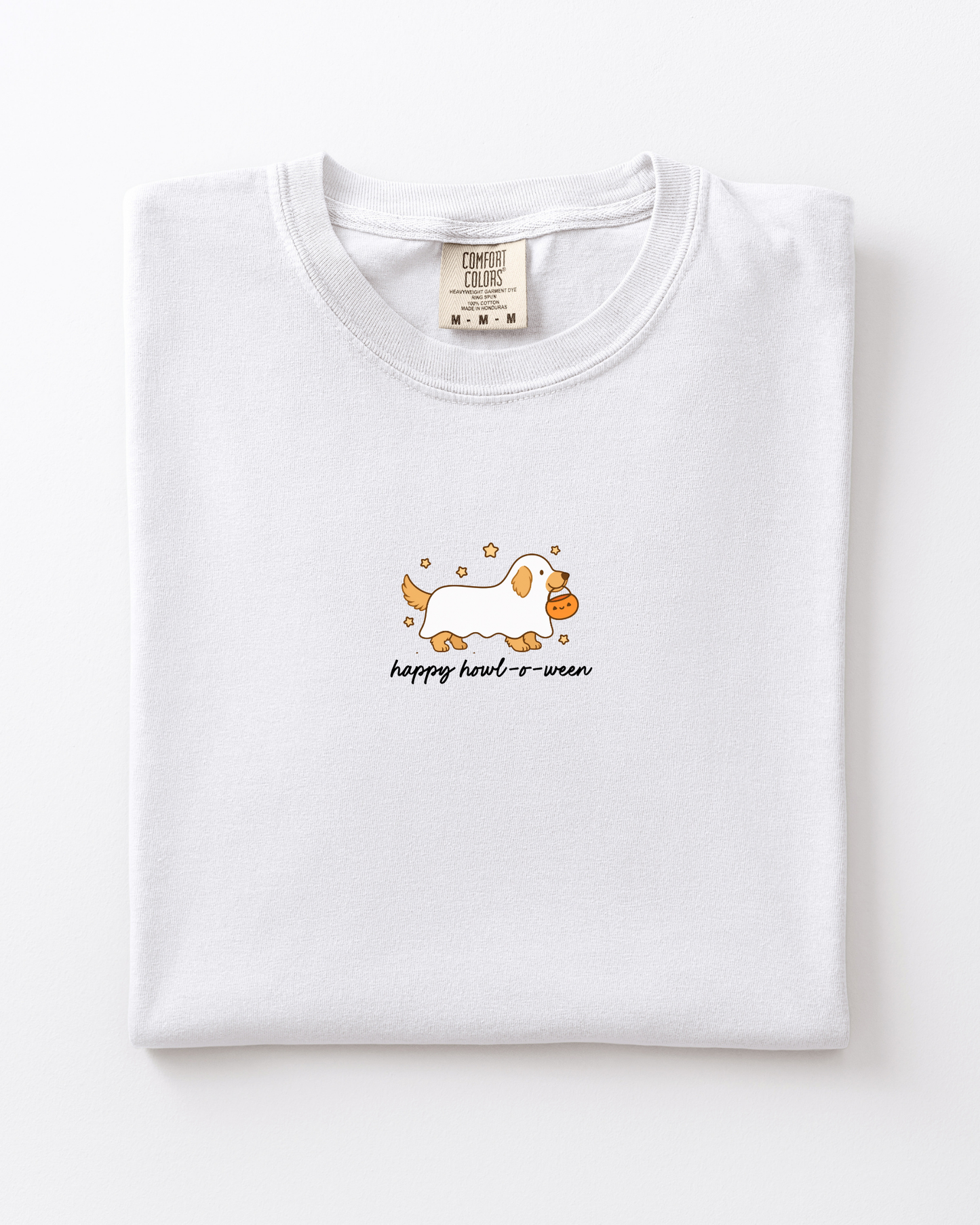 Happy HOWL-O-Ween Golden Retriever Tee