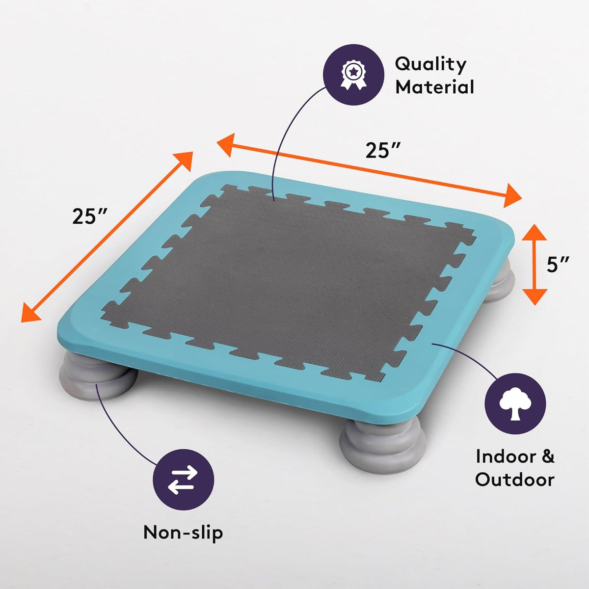 Special Supplies Kids Trampoline Rebounder Bouncing Board – Sensory Balance and Bounce Toy for Indoor and Outdoor Kids Toys - Outdoor Play Equipment