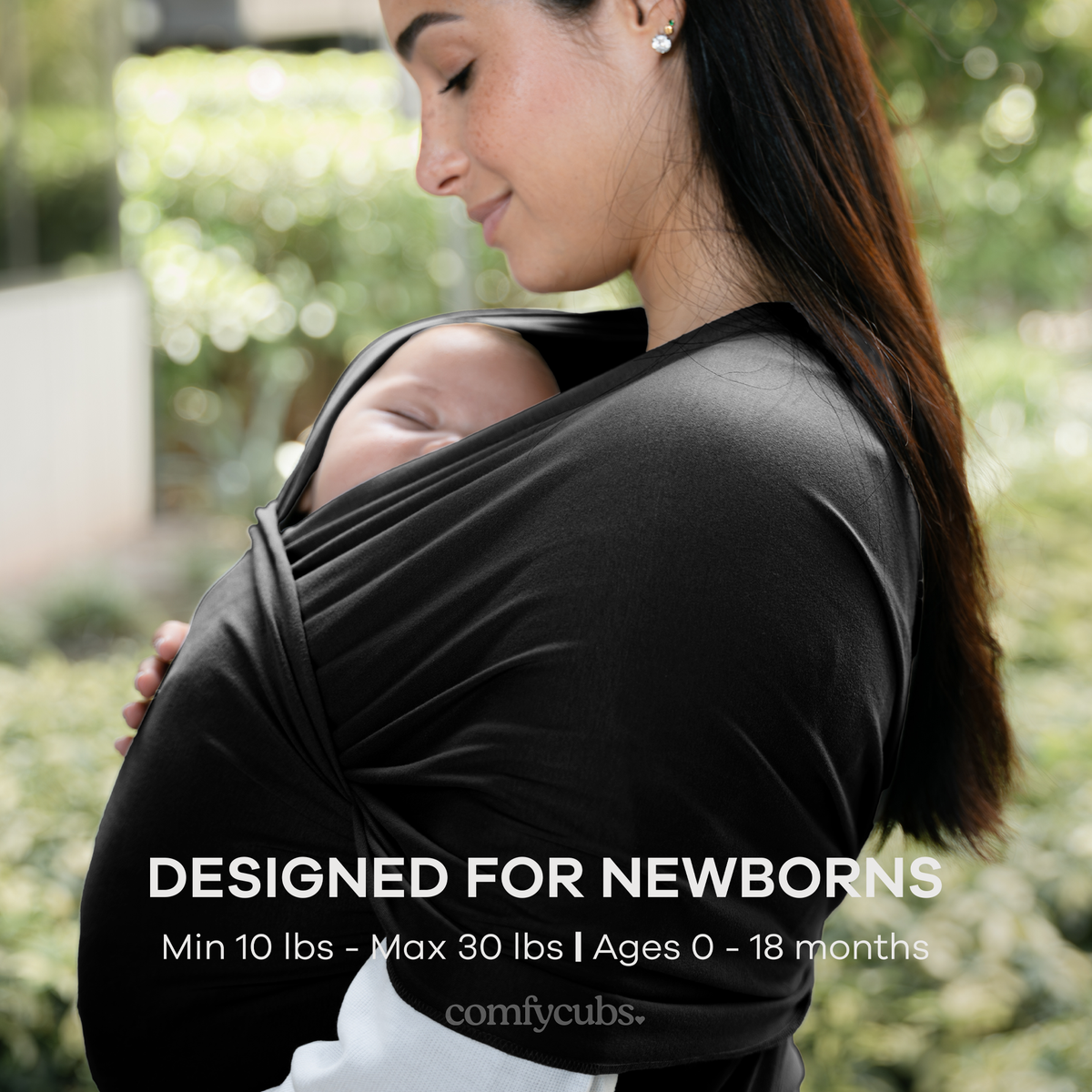 Baby Wrap Carrier in Black