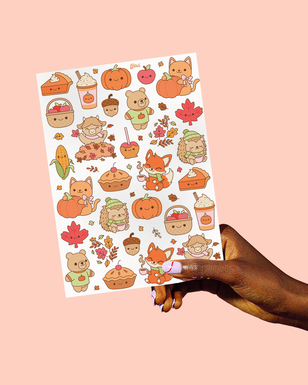 Fall Kawaii Tattoos - 58 temporary tattoos