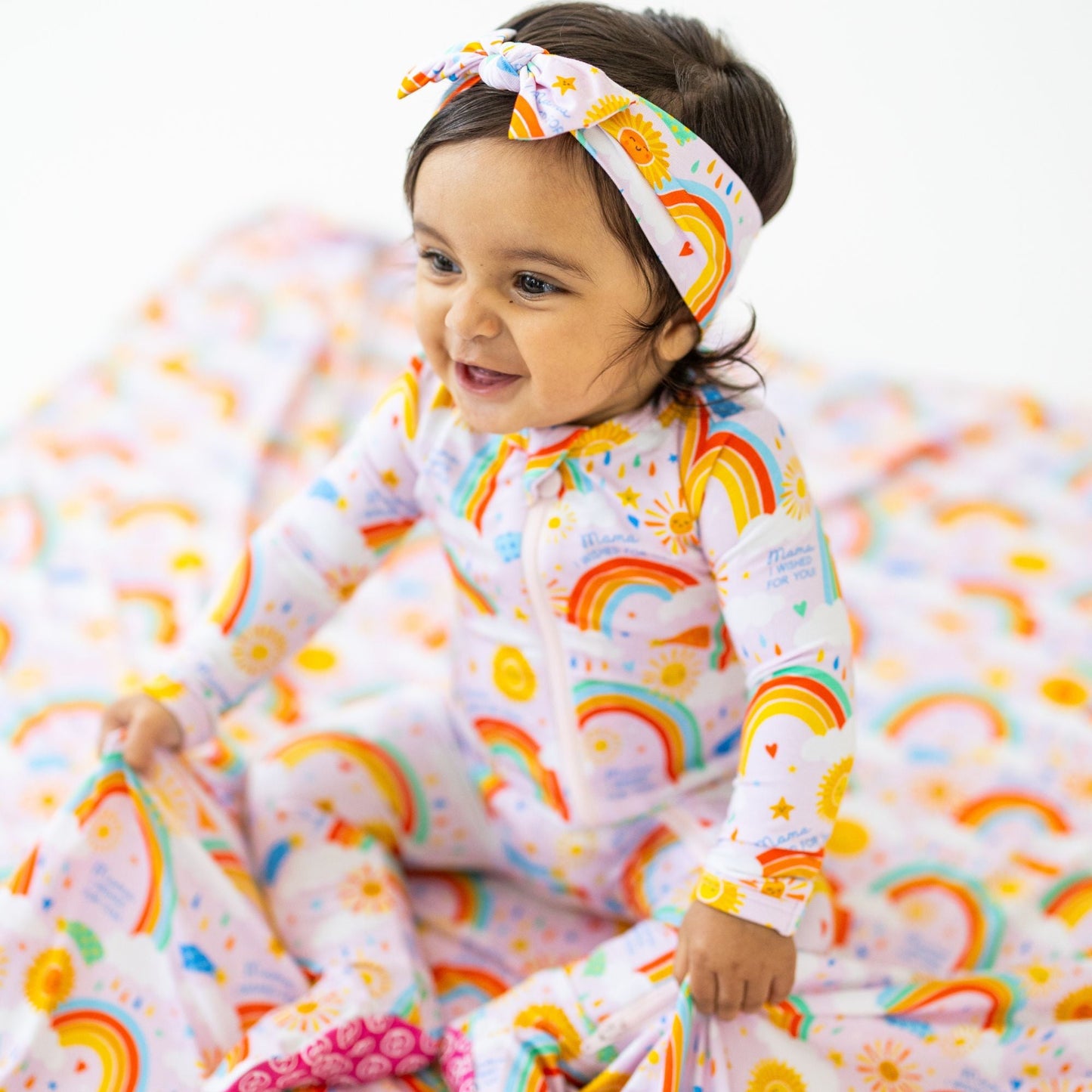 The SoftKnot Bow | Here Comes the Sunshine (Pink) | "Mama, I Wished for You"