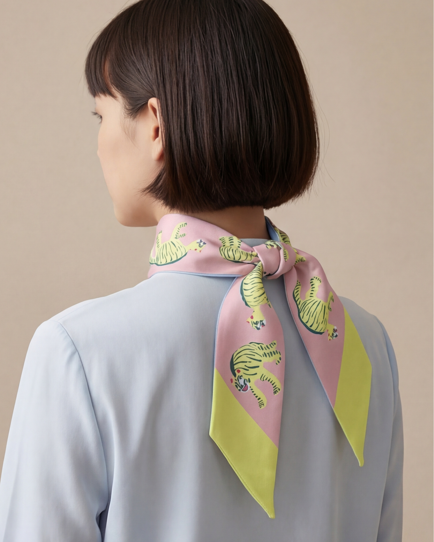 Nodding Tigers Twilly Ribbon Scarf