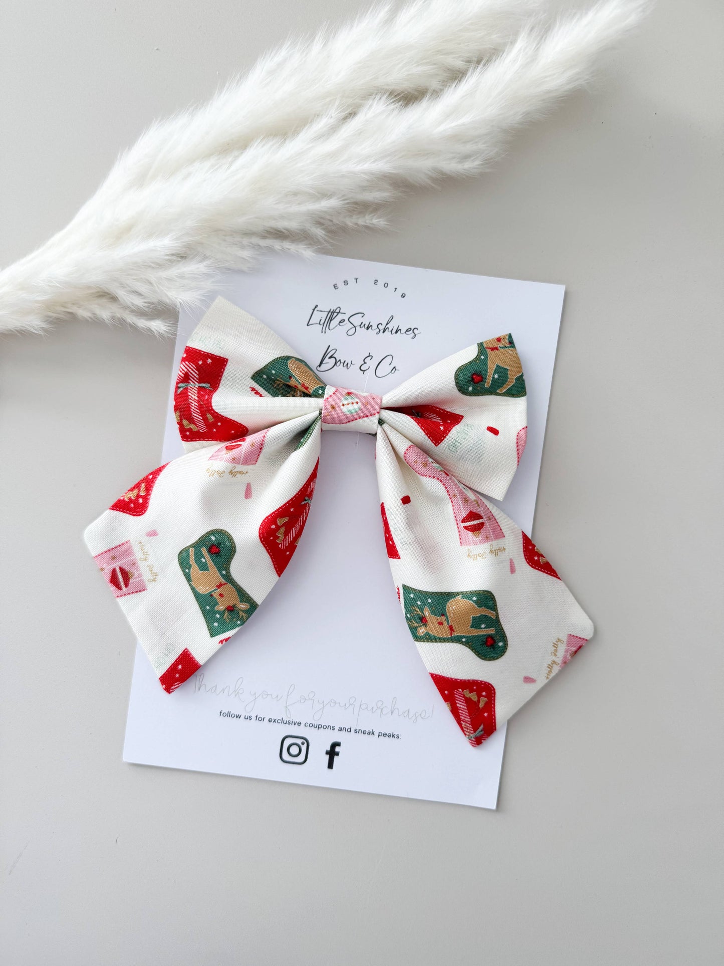 Stockings Christmas Sailor Bow