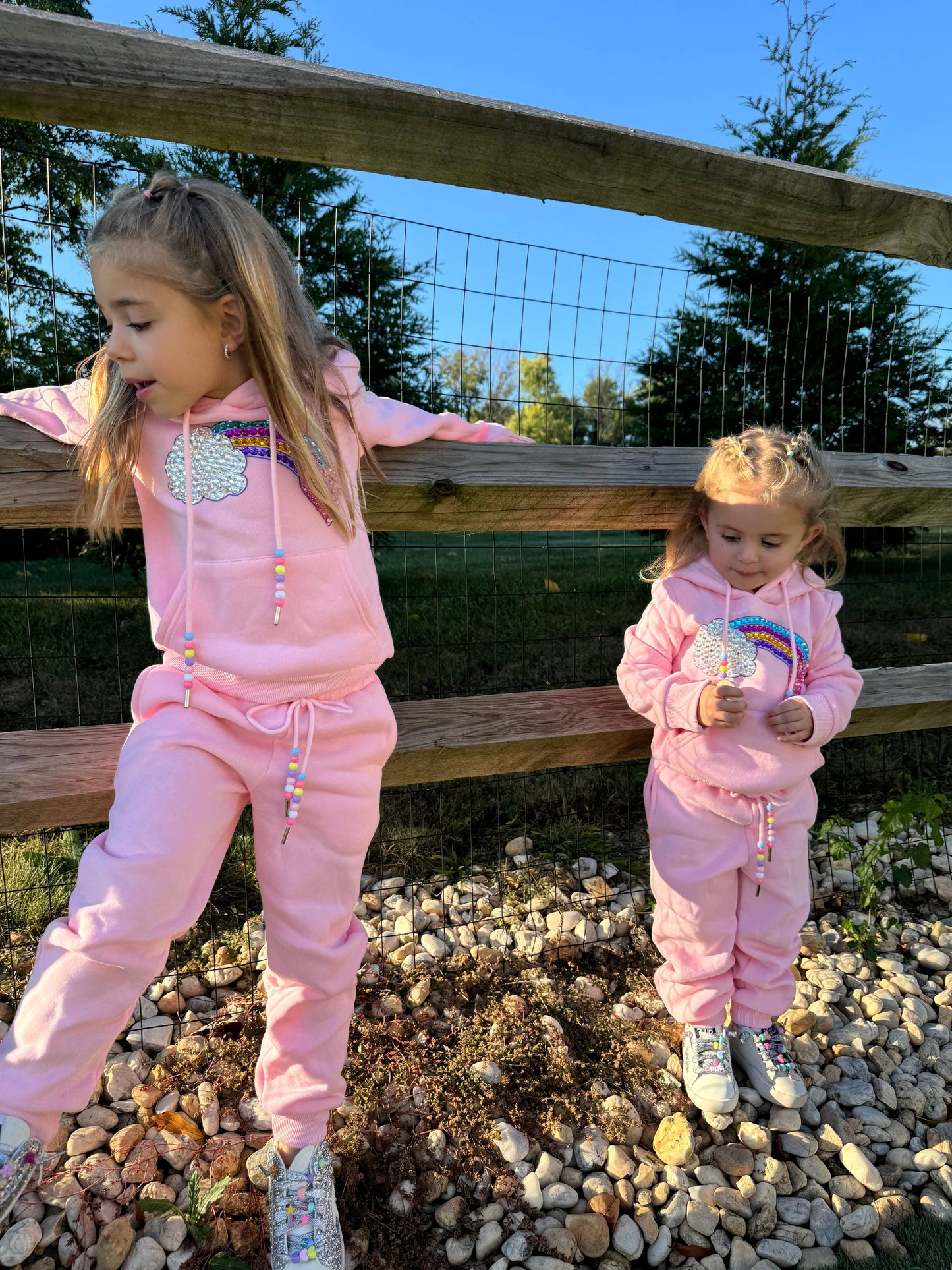 Rainbow Gem Sweatsuit W/ Beads