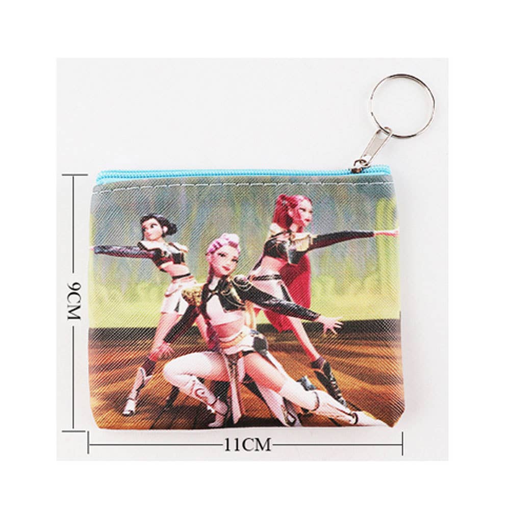 KPop Demon Hunters Huntrix Cartoon Coin Pouch Bags