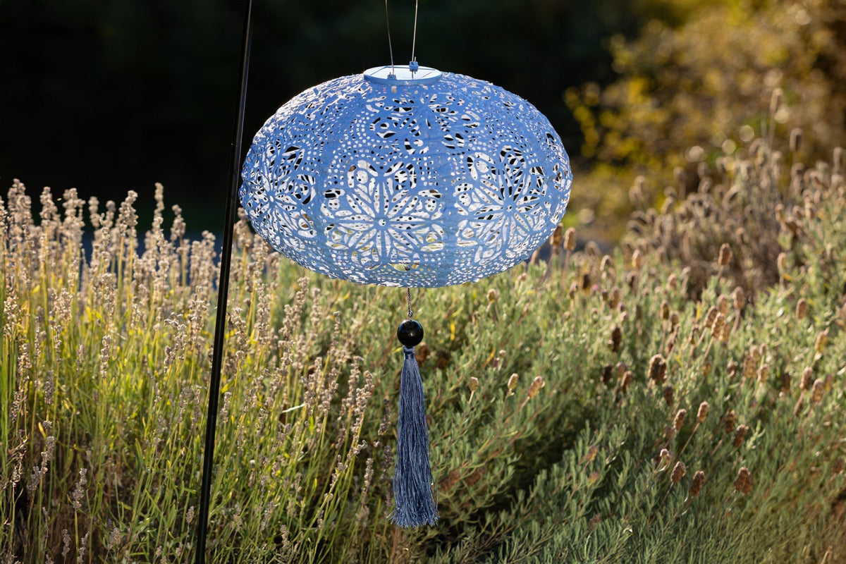 Soji Stella - Tassel Oval - 14" Solar Lantern