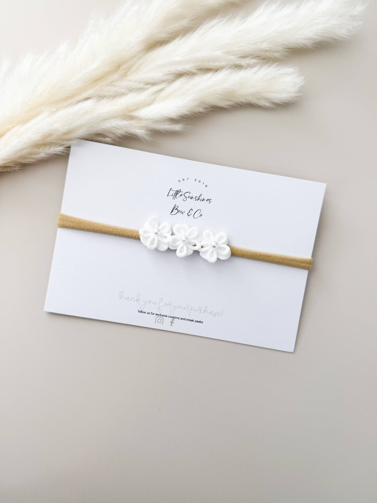 Pearl Flower Hair Clips & Nylon Headband