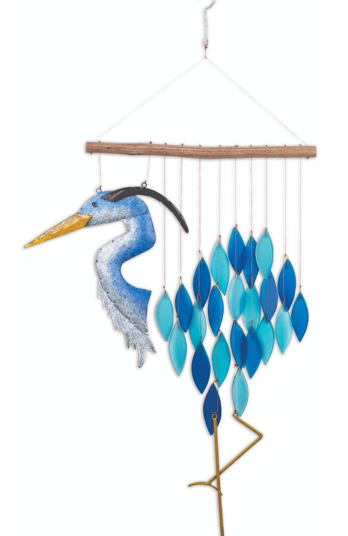 Heron Sea Glass Wind Chime