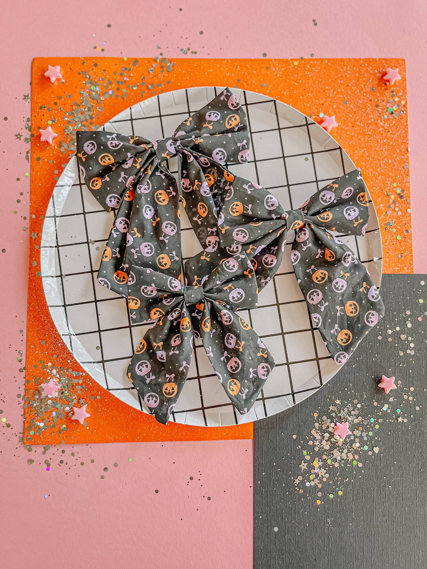 Black | Pumpkin Bow Bucket Sailor Bow