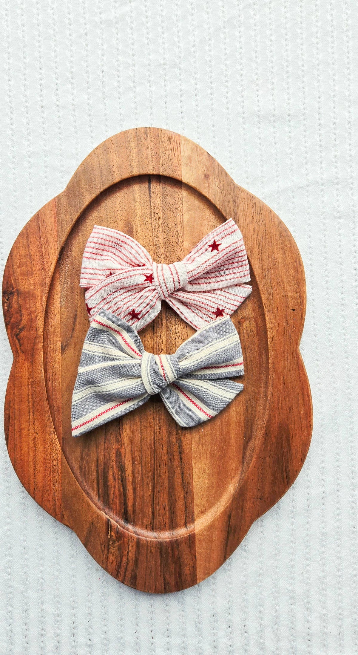 Large Pinwheel Bow on Clip • Stars & Stripes