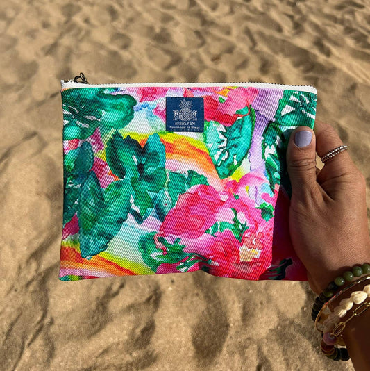 Kalo Rainbow Hibiscus  - Small Pouch