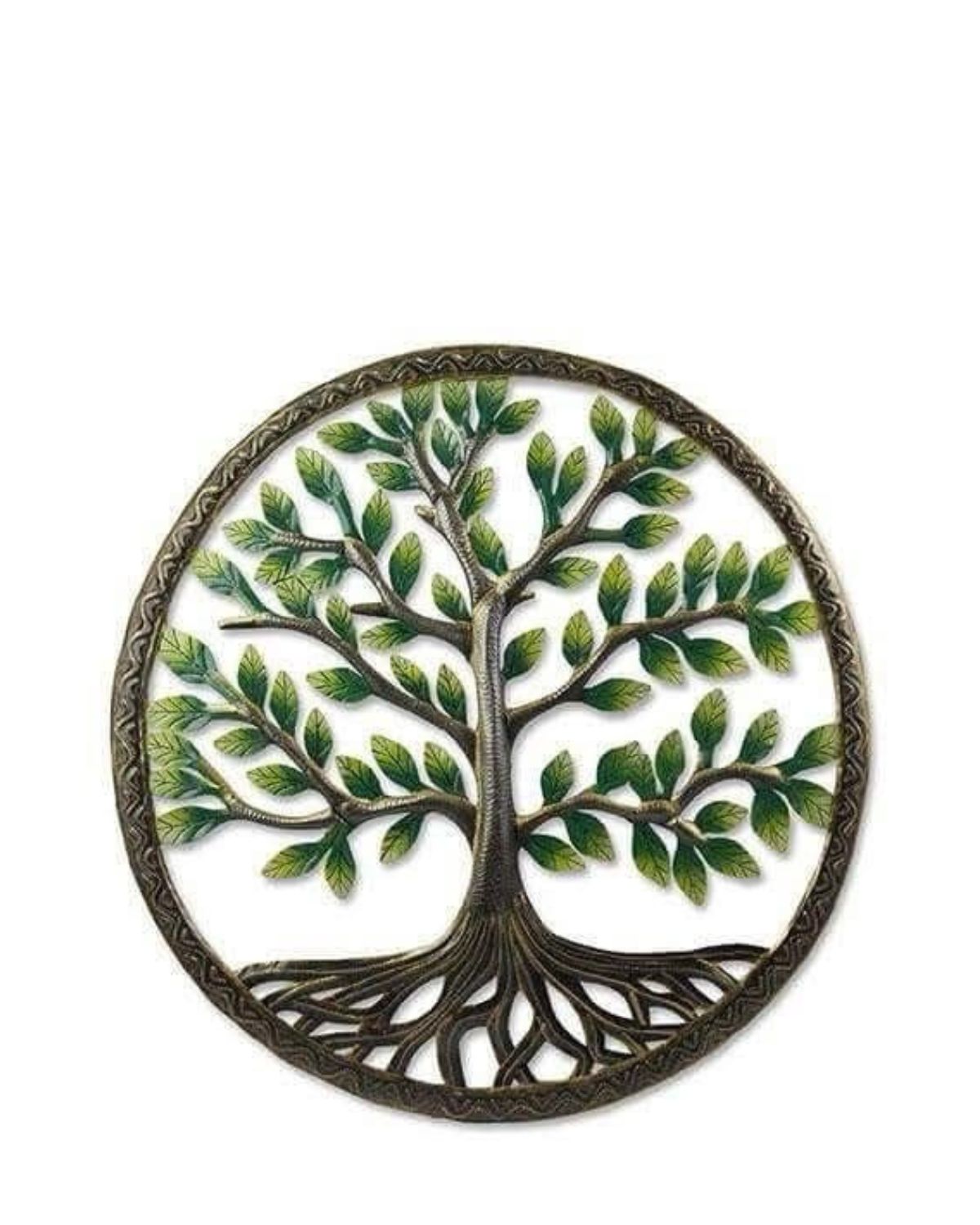Green Tree of Life Metal Art