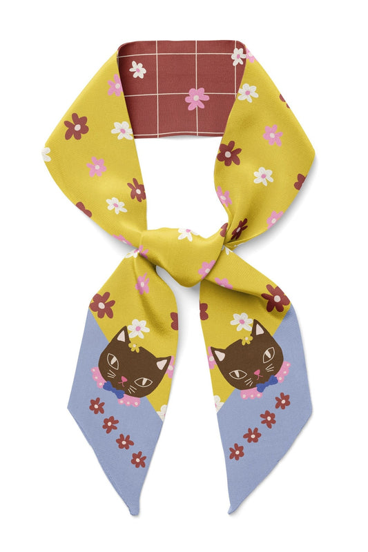 Chat Au Chocolat Twilly Ribbon Scarf