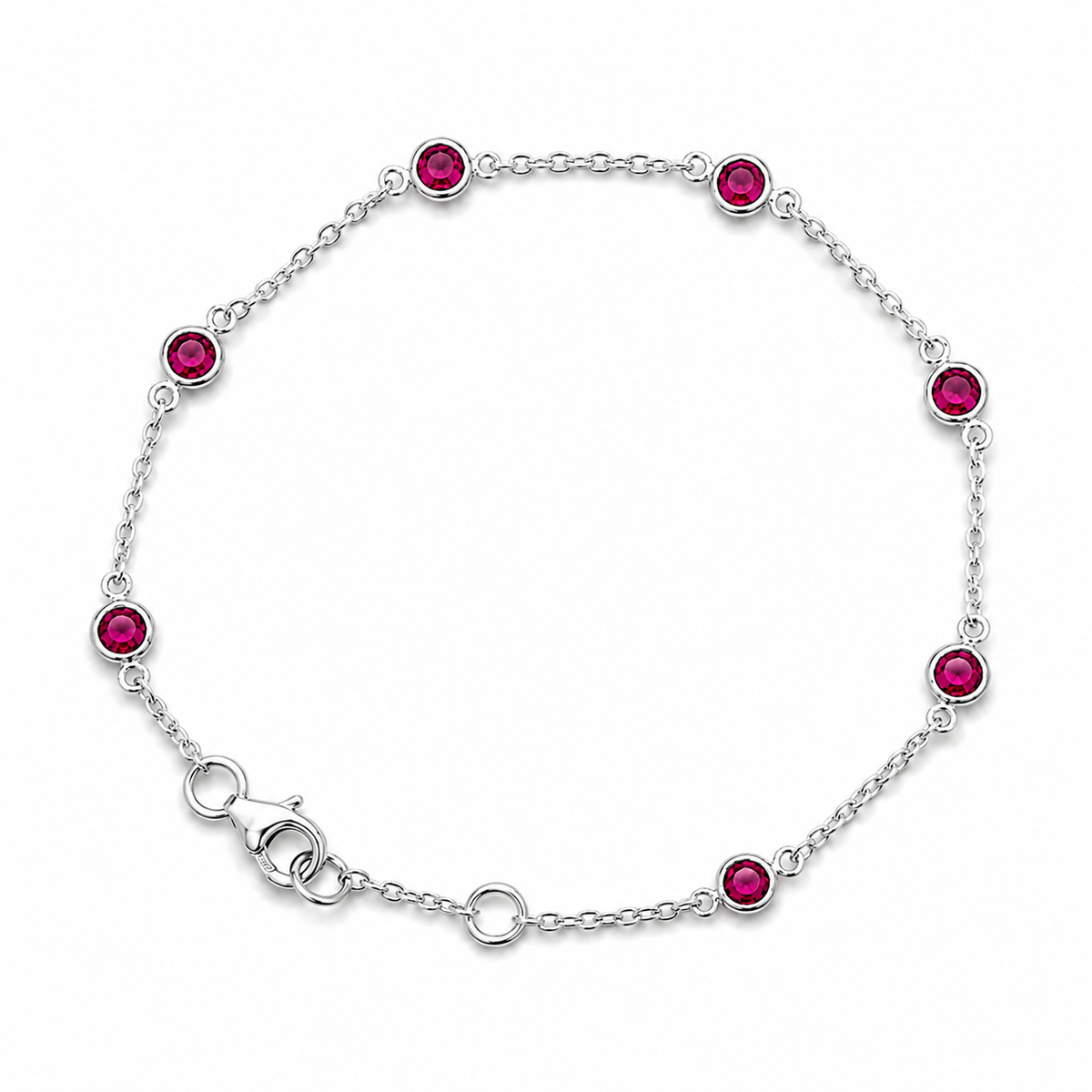July Birthstone Bracelet:  Ruby