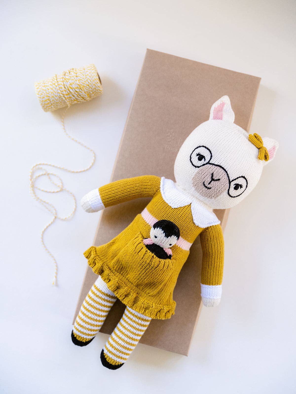 18" Liesel the Llama with 3" Mini Pocket Pal Lexi Ladybug