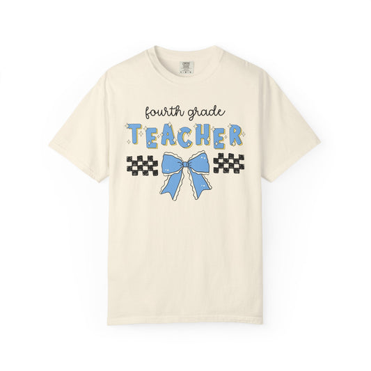 4th Grade Teacher Tee with Bow