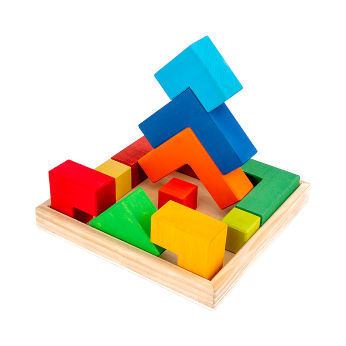 Creative Square Puzzle - Building Block Set (Stained)