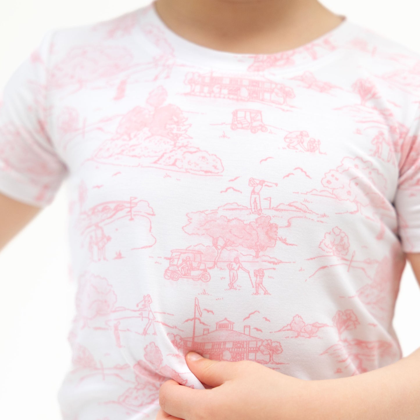 Golf Toile Pink - Loungewear Short Set
